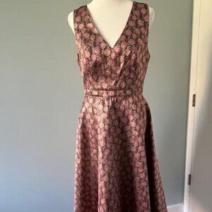 Never Worn V Neck Fit and Flare Cocktail Dress with Pockets